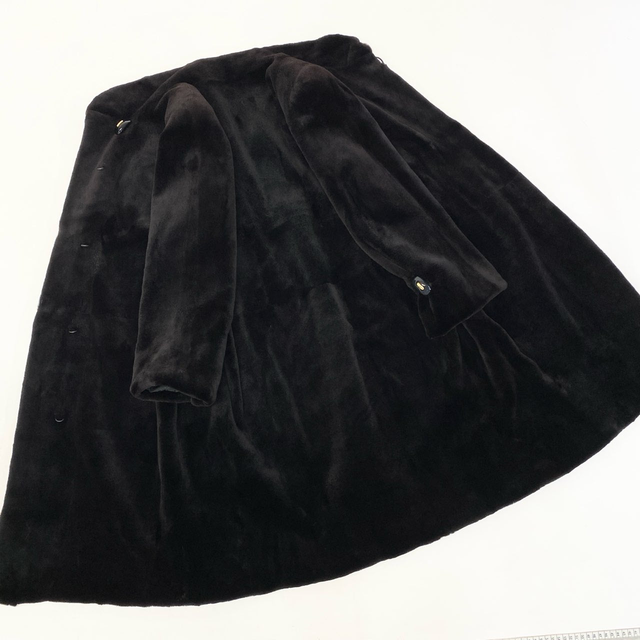 35a15 EMBA エンバ シェアードミンク 超ロングコート 丈約100cm サイズM ブラック 本毛皮 Shared Mink Fur Coatt18r