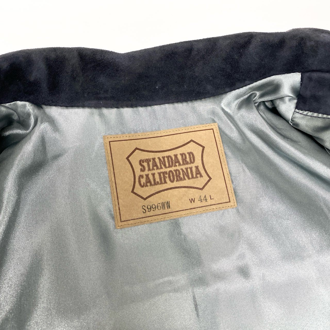 83c4 STANDARD CALIFORNIA スタンダードカリフォルニア レザージャケット スウェード アウター 木村拓哉着用 S996 44 ネイビー 山羊革 メンズ 男性用o07t