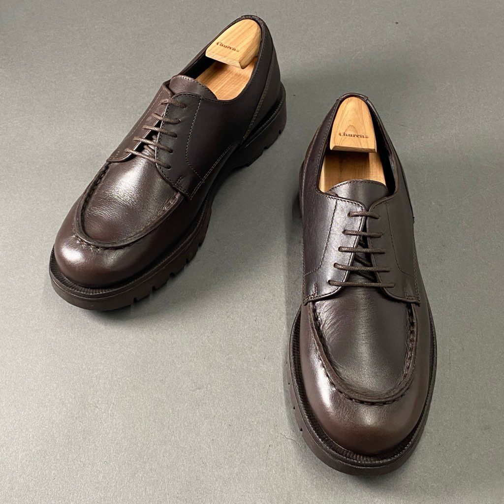 3f14-2 《美品》 KLEMAN クレマン FRODAN フローダン Uチップ レザーシューズ 39 ブラウン Leather フランス製 ラバーソール 短靴 紳士靴