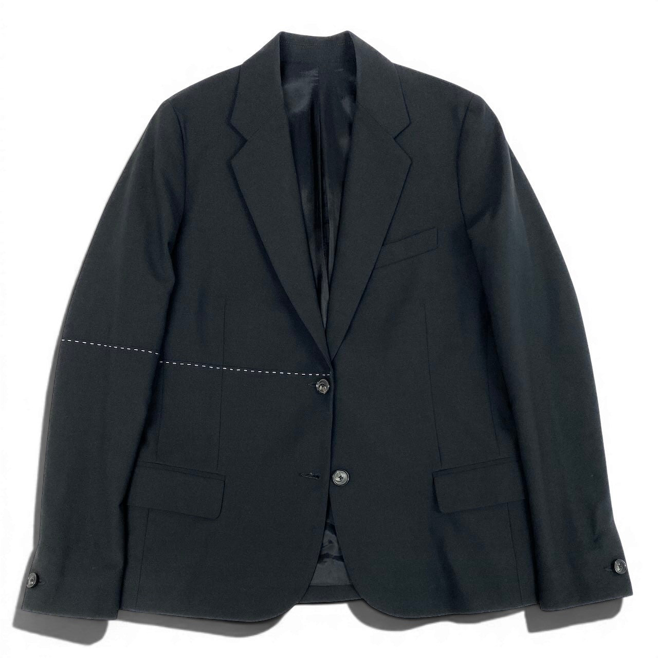 e1 ACNE STUDIOS テーラードジャケット 切替 ステッチデザイン 32サイズ ブラック 画像参照 レディース 女性用u02t
