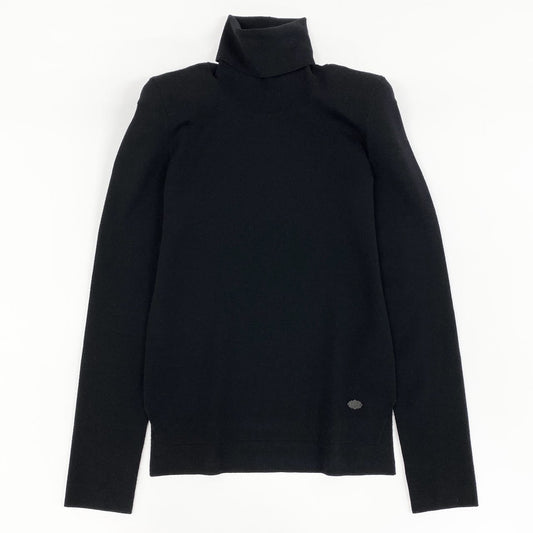 39f24② FOXEY フォクシー グレース タートルネックニット 長袖ニット セーター ウールニット レディース 女性用 肩パット付 30524 40 ブラック