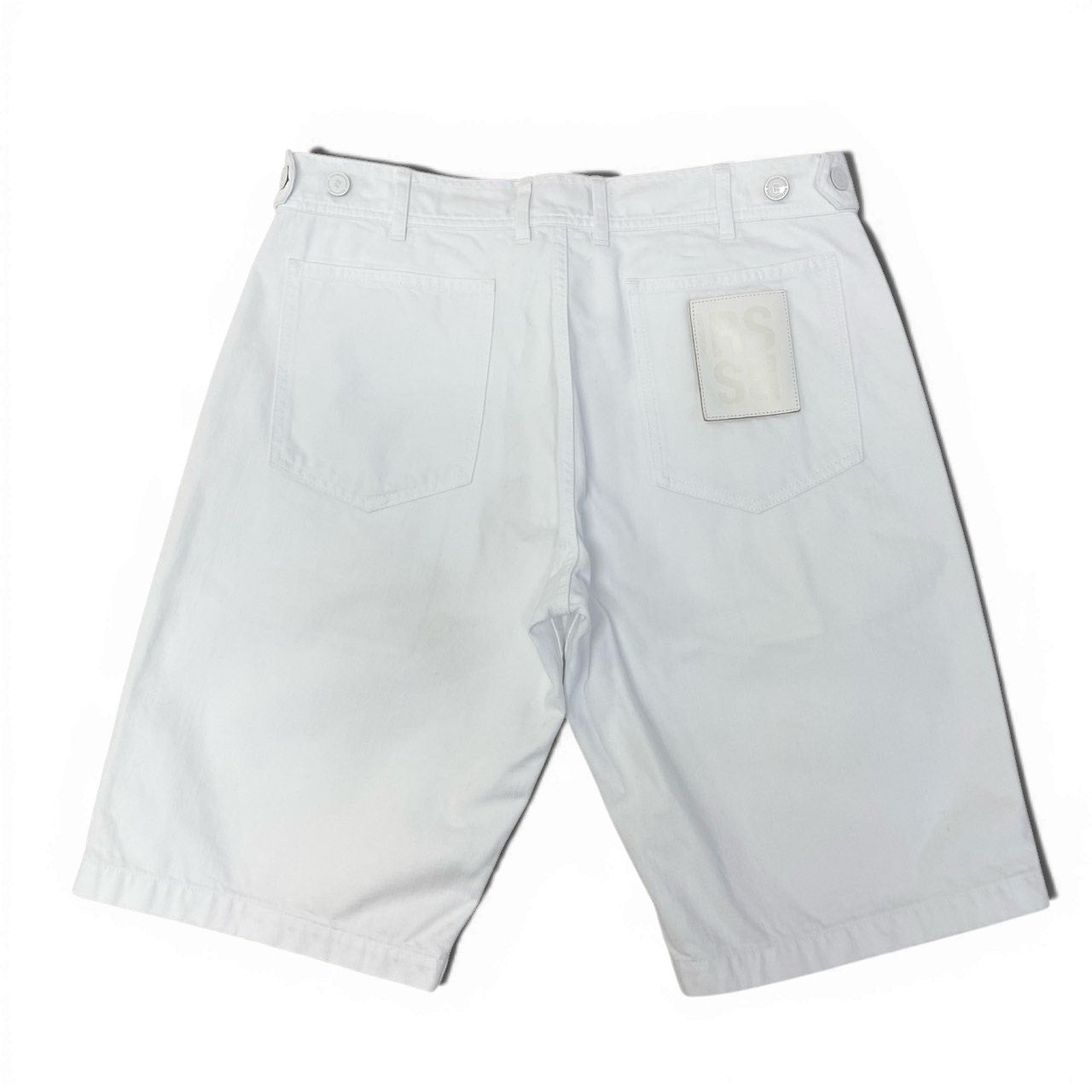 2a29 RAF SIMONS ラフシモンズ 23SS DENIM SKATE SHORTS デニムスケートショートパンツ ボトムス 231-M331 50サイズ ホワイト コットン100％ メンズo07t