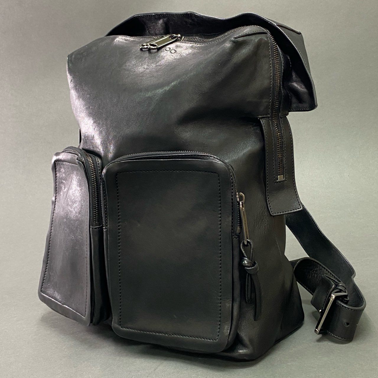 Ba27 JIMMY CHOO ジミーチュウ Lennox レノックス リュックサック バックパック ブラック レザー