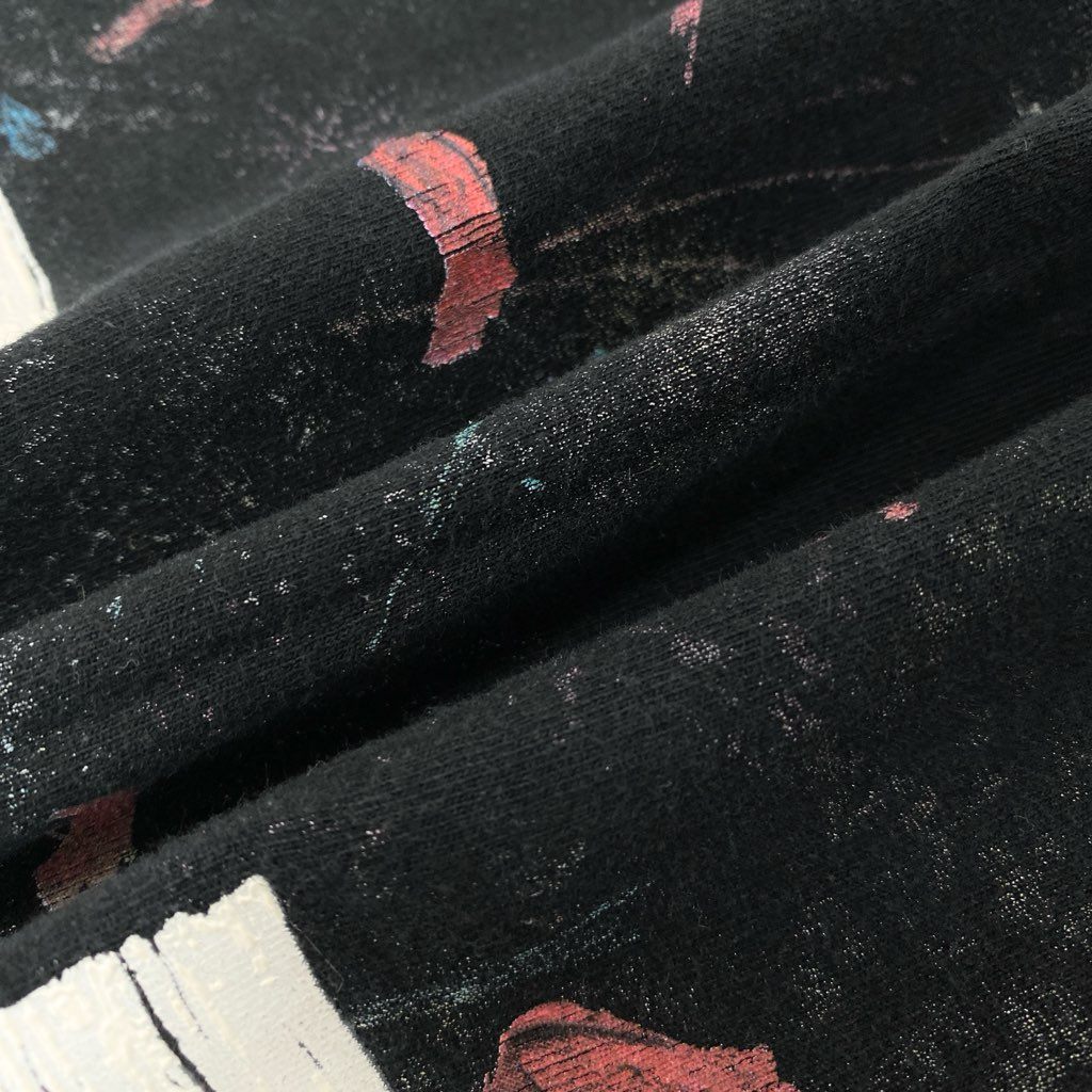 6l25 OFF WHITE オフホワイト GALAXY ギャラクシーペイント Tシャツ XXS ブラック カットソー TEE アート メンズt18r