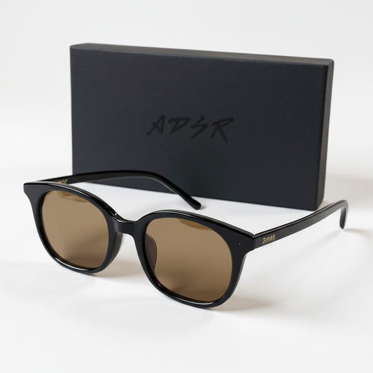 k16《完品》 A.D.S.R. エーディーエスアール MONK 01 モンク ウェリントン サングラス ブラック ブラウン アイウェア 眼鏡 メガネt18r