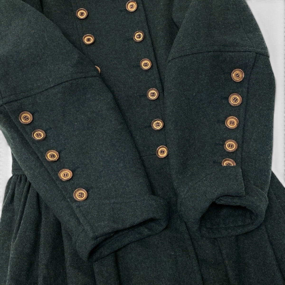 11i13 SAINT LAURENT サンローラン リヴゴーシュ ヴィンテージコート Rive Gauche Vintage Coat Size 34 グリーン MADE IN FRANCEt18r