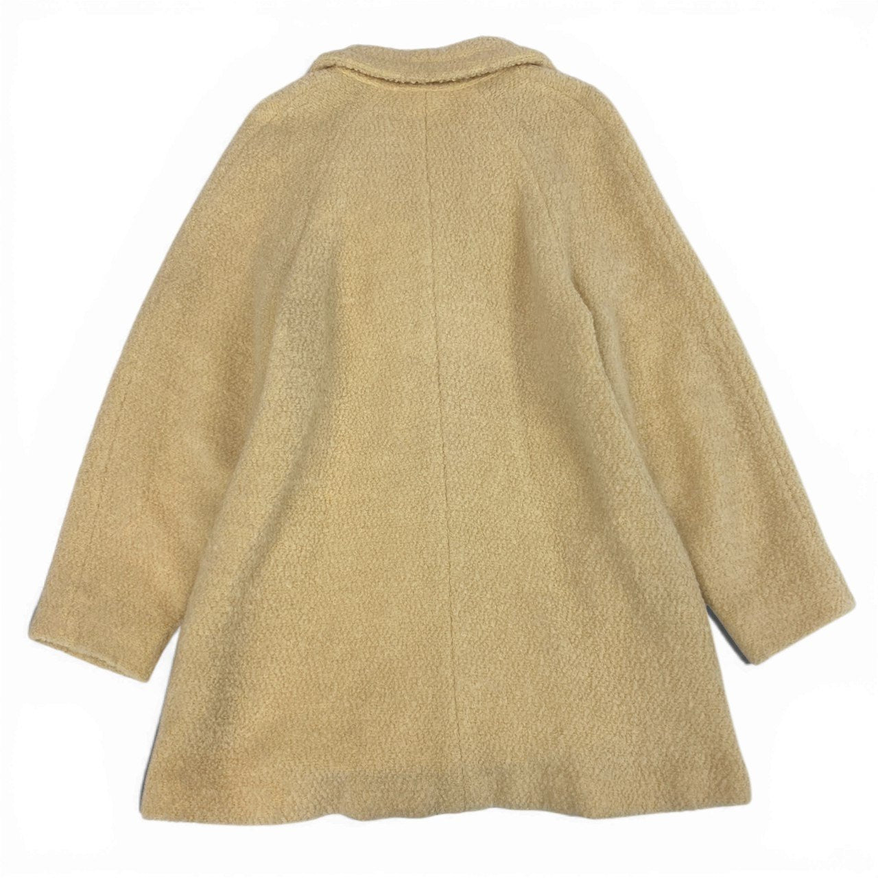 Ab13【美品】YvesSsintLaurent イヴサンローラン ヴィンテージ ボアコート フランス製 Shaggy Boa Coat 38サイズ ベージュ レディース 女性用ta1