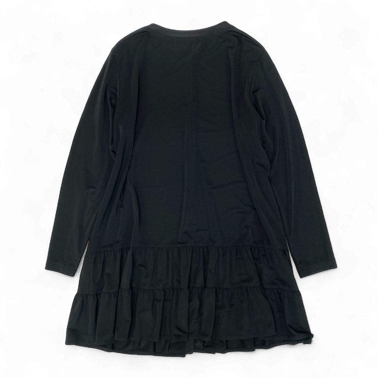 67k20 TOUKO 1er VOL トクコプルミエヴォル ロング フリルカーディガン 長袖 ストレッチ○ くるみボタン レディース 女性用 9 ブラックu02t