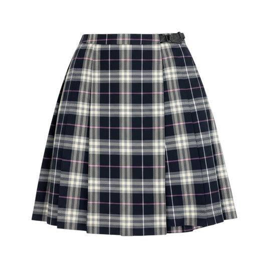 Ig10 BURBERRY LONDON バーバリーロンドン チェック柄 ラップスカート フレアスカート サイズ13 マルチカラー ウール100％ レディースta2