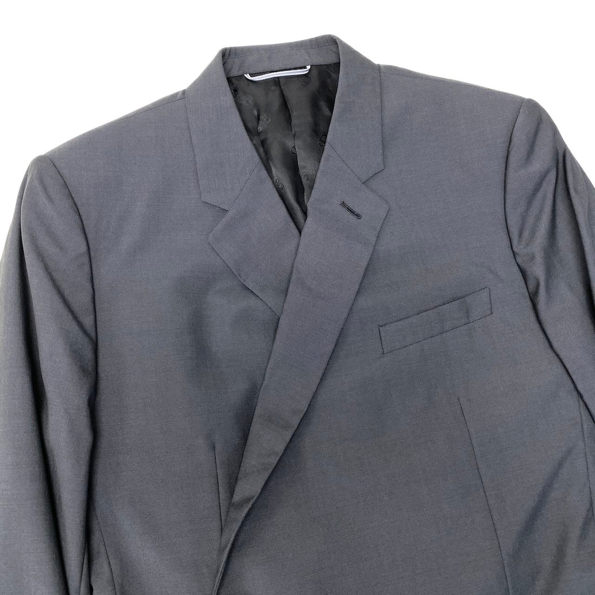 48j16【極美品】 DIOR ディオール テーラードジャケット シングル 1B サイズ46 ダークグレー ウール シルク メンズ 紳士服u02t