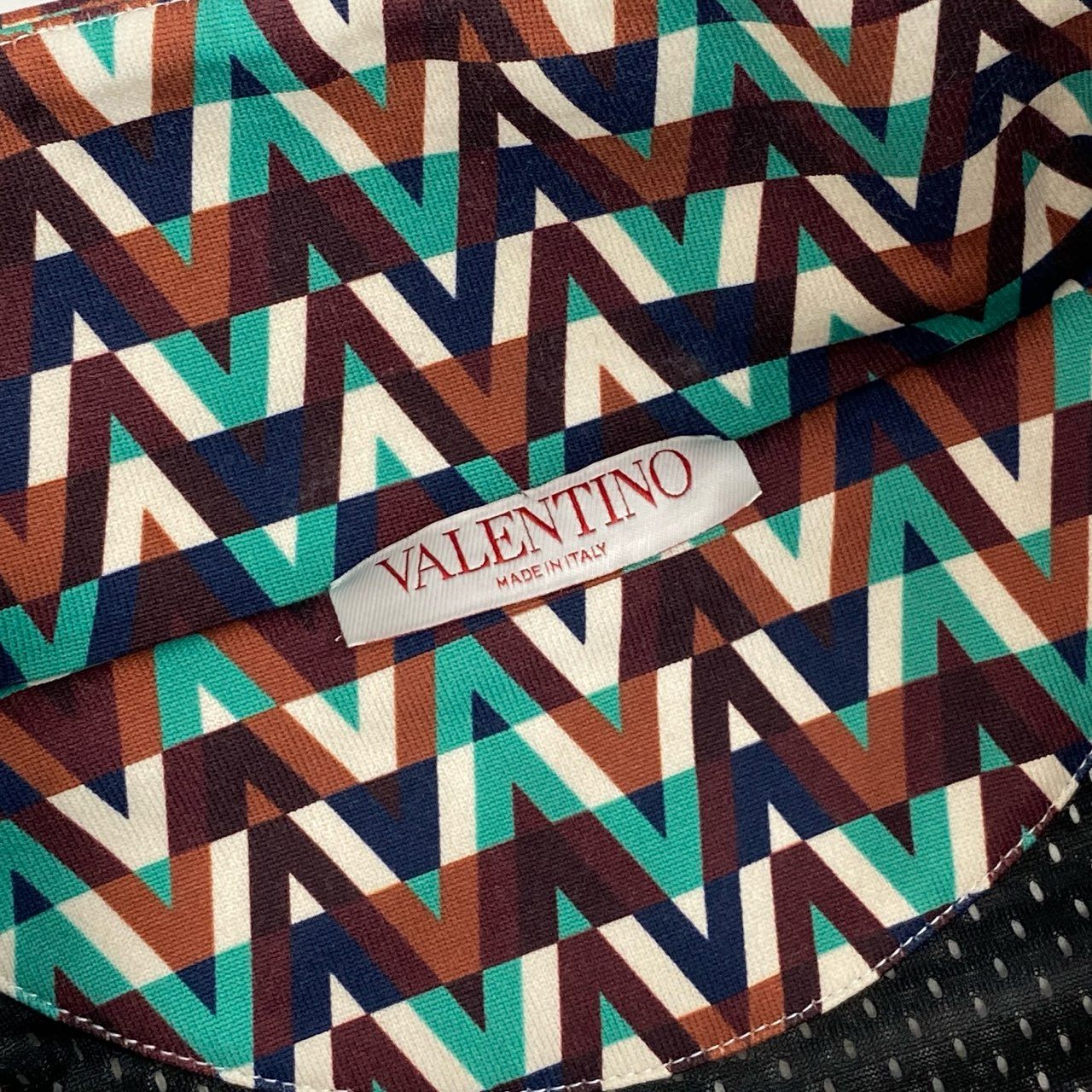 58i11 VALENTINO ヴァレンティノ オプティカル スウェットシャツ トラックジャケット 総柄プリント ジップアップ 大きいサイズ  XXL マルチカラー メンズo07t