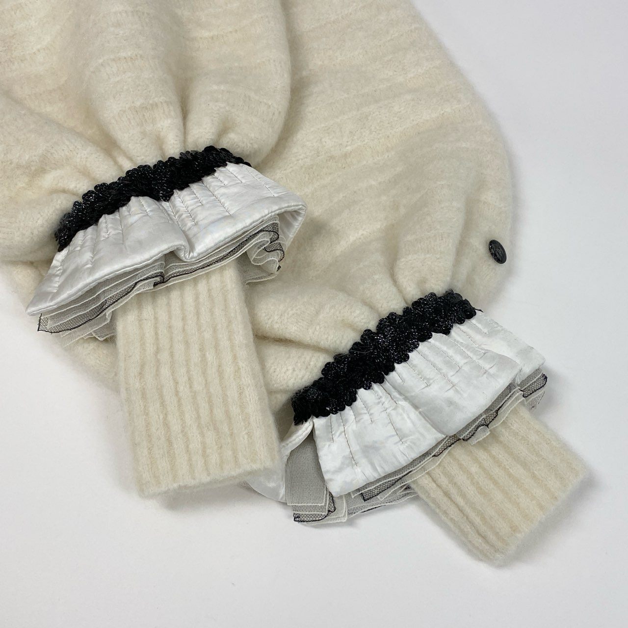 54a9 CHANEL シャネル 2010 モヘアニットカーディガン Mohair Jacket P37120K02326 42サイズ アイボリー レディース 女性用ta1