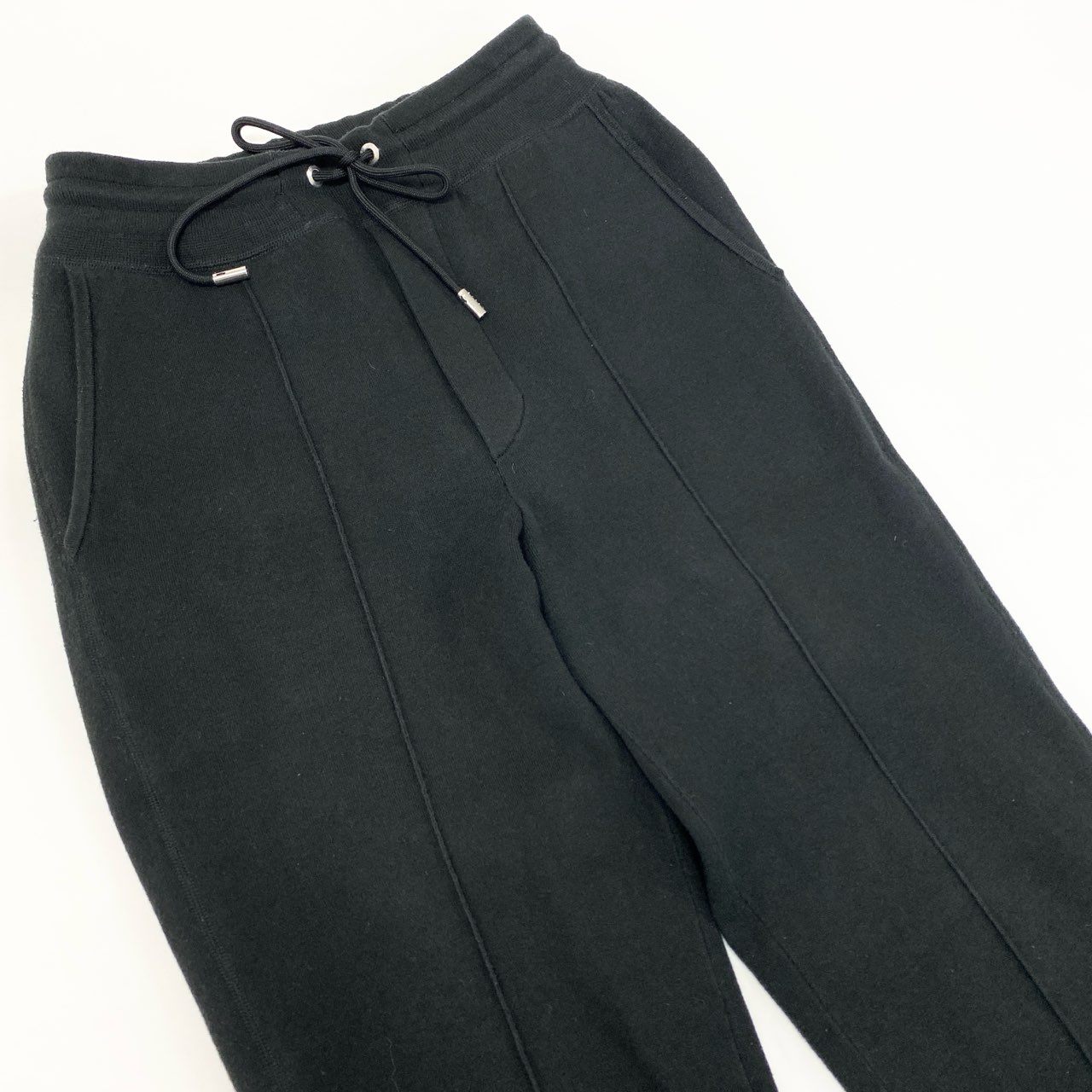 72j15 CABaN キャバン スウェットパンツ ニットパンツ コットン×カシミア 59-02-94-02013 XSサイズ ブラック メンズu02t