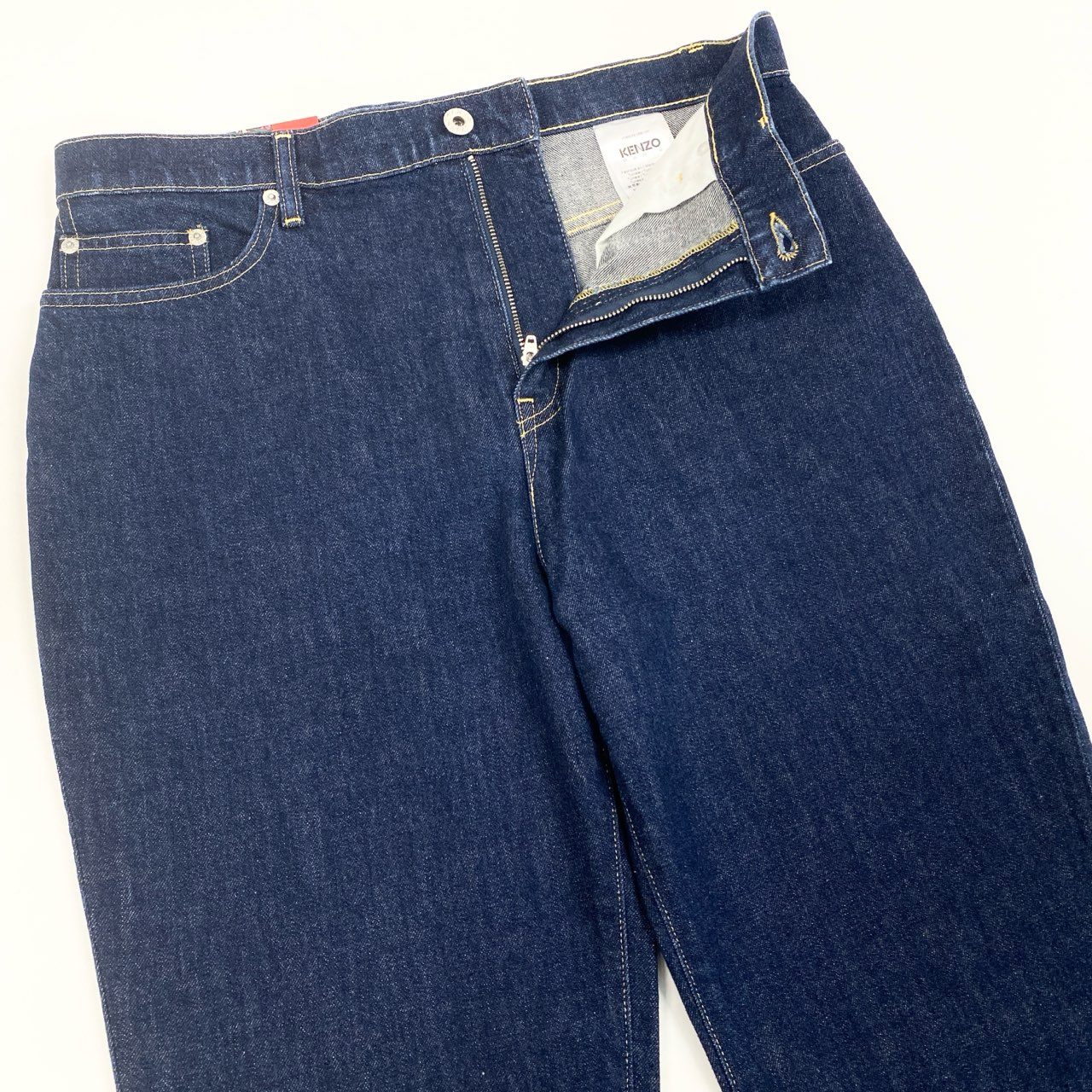 6b12【新品保管品】KENZO ケンゾー ストレートジーンズ デニムパンツ ボトム FD62DP210681 32サイズ インディゴ コットン100％ メンズ 男性用u02t