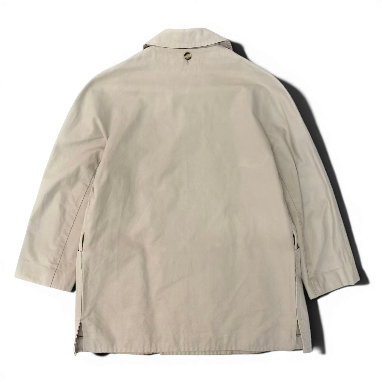 62e12 HERMES エルメス マルジェラ期 トレンチコート コットンジャケット フランス製 40サイズ ベージュ コットン100％ メンズ 男性用k02i