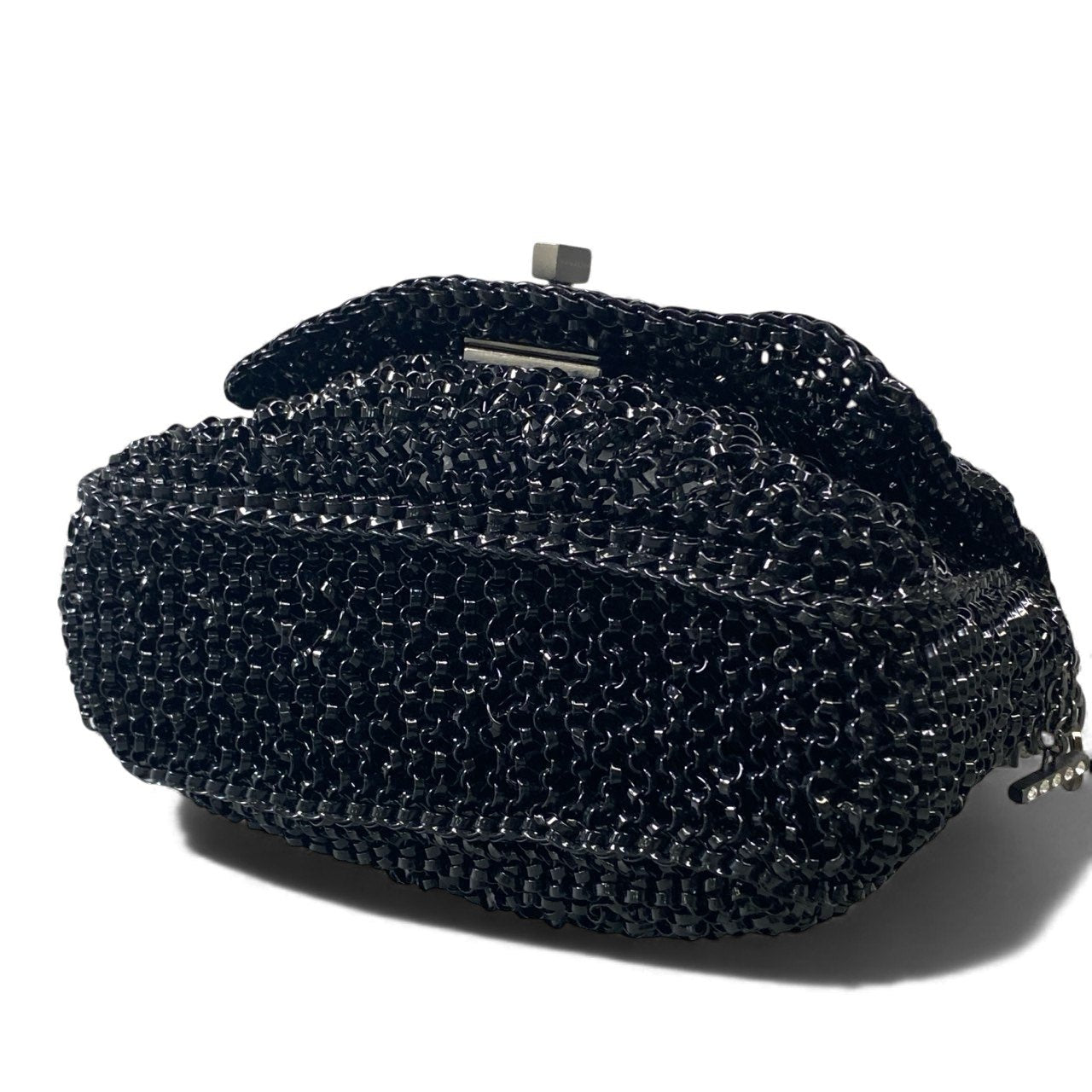 gk16《極美品》 ANTEPRIMA アンテプリマ ルッケット ワイヤー ハンドバッグ ブラック パーティーバッグ ポーチ 鞄 カバン セレモニーt18r