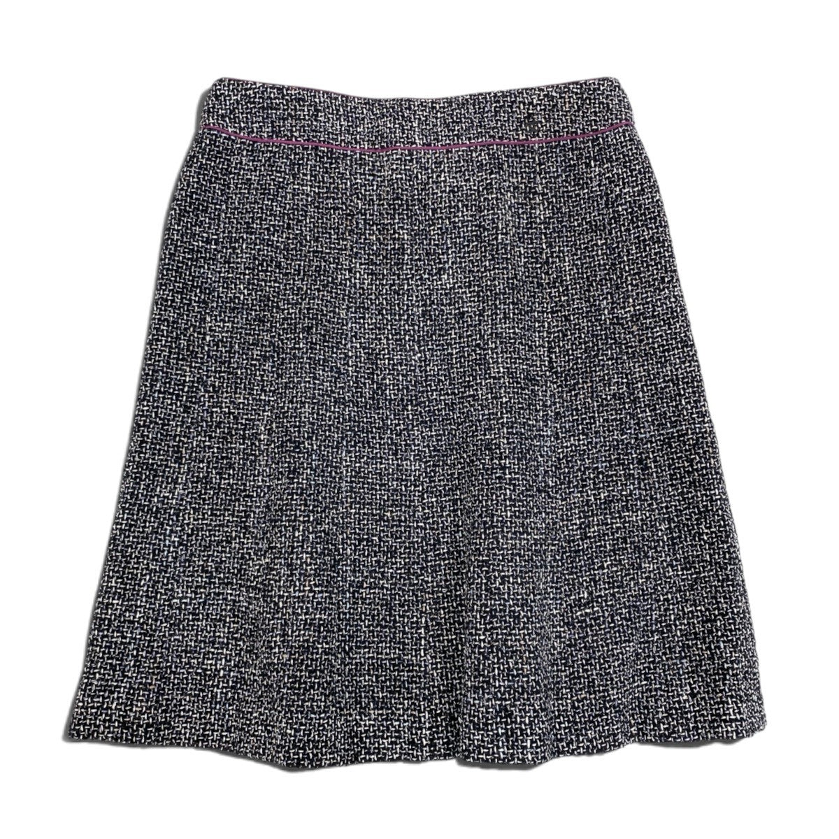 h31 【美品】CHANEL 2003AW ツイードスカート ココマーク 膝丈 P21650 40サイズ マルチカラー レディース 女性用k02i