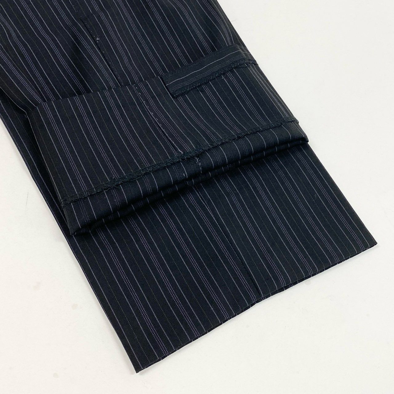 69L17 Paul Smith LONDON ポールスミス シングルスーツジャケット ストライプ柄 ロロピアーナ生地 M2 ブラック レディース 女性用u02t