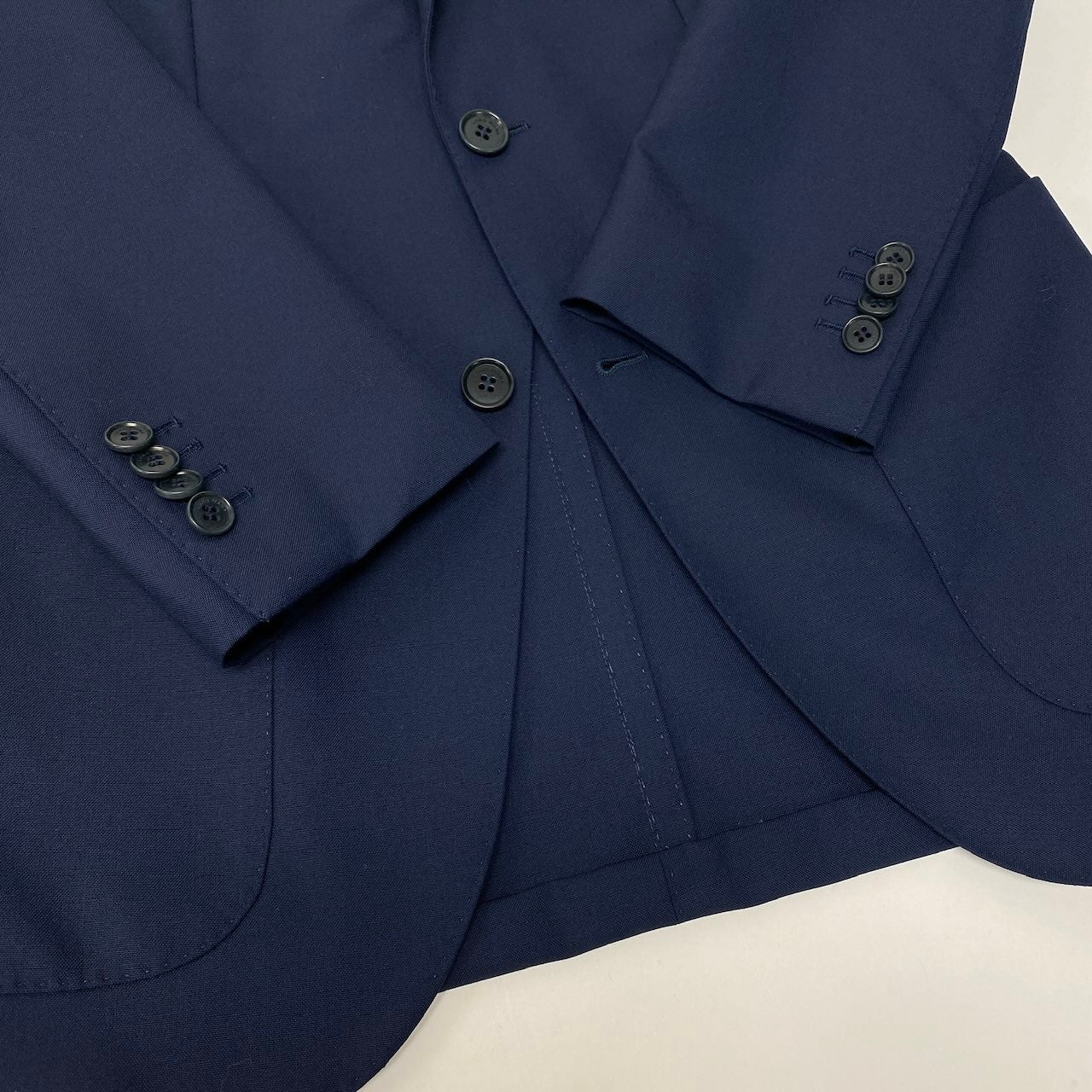 85d9 《美品》 Loro Piana ロロピアーナ シングルスーツ セットアップ サイズ44 ネイビー フォーマル ビジネス 最高級t18r
