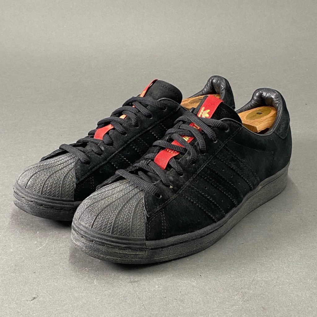 3d21 adidas アディダス × THRASHER スラッシャー SUPER STAR ADV スーパースター スケートボード スニーカー 26.0cm ブラック スケシュー FY9025