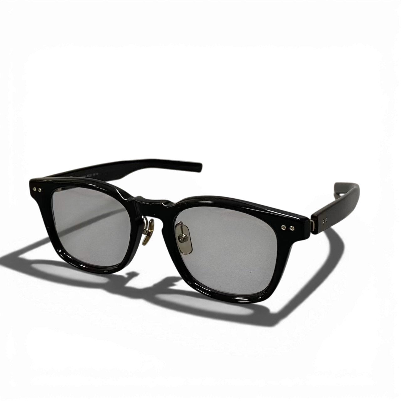 c23 999.9 フォーナインズ Feelsun サングラス F-51NP 48□21 ブラック クリアスモーク アイウェア 眼鏡 メガネ ケース クロスt18r