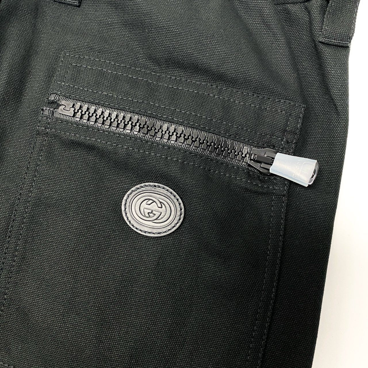 Ic5 【新品保管品】GUCCI グッチ センタージップパンツ コットンパンツ ボトムス 42サイズ ブラック コットン100％ レディース 女性用o07t