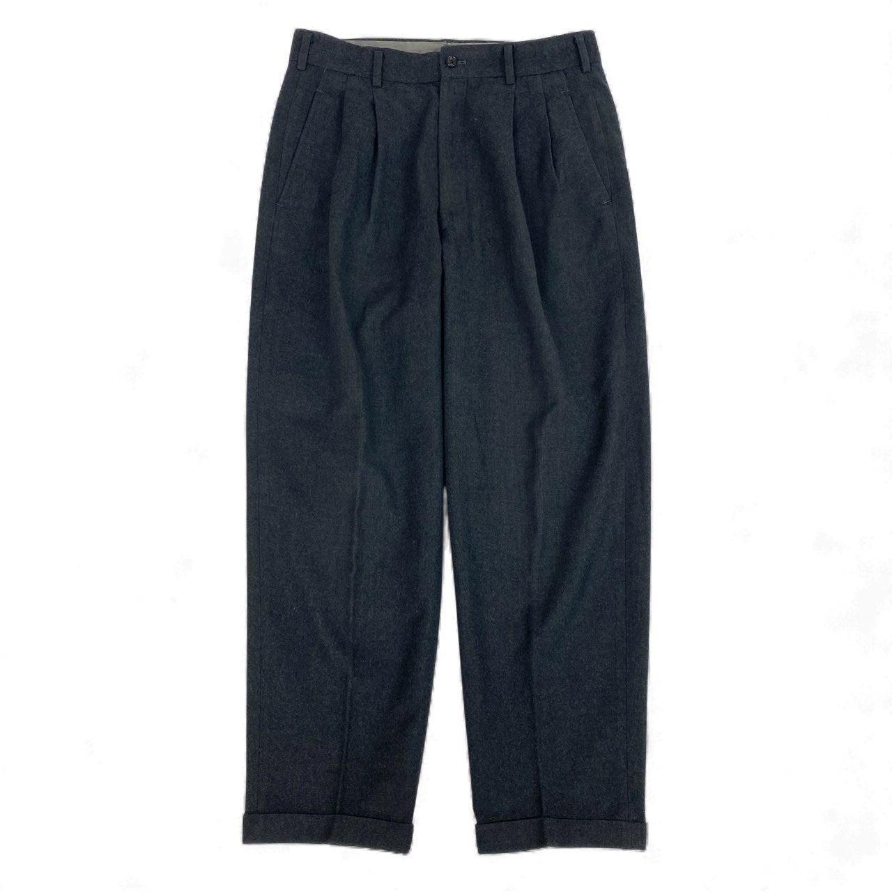 6L17 COMME des GARCONS HOMME PLUS コムデギャルソン オムプリュス スラックス パンツ ボトム AD1992 PP-05054M Mサイズ グレー ウール100％ メンズk02i