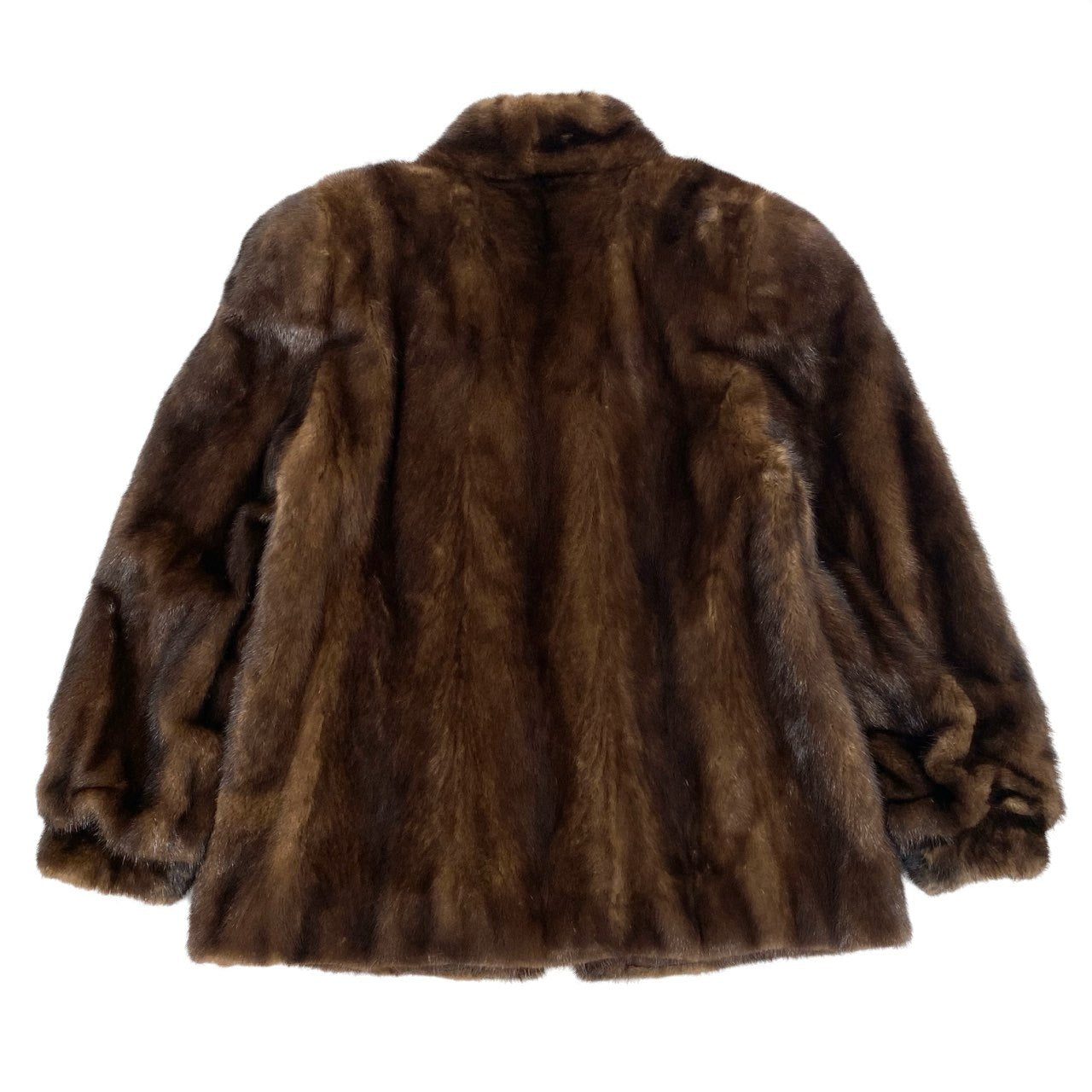 40L10 SAGA MINK サガミンク 銀サガ マホガニーミンク ファーコート サイズ13号 ブラウン 最高級本毛皮 MINK FUR ポケット有t18r