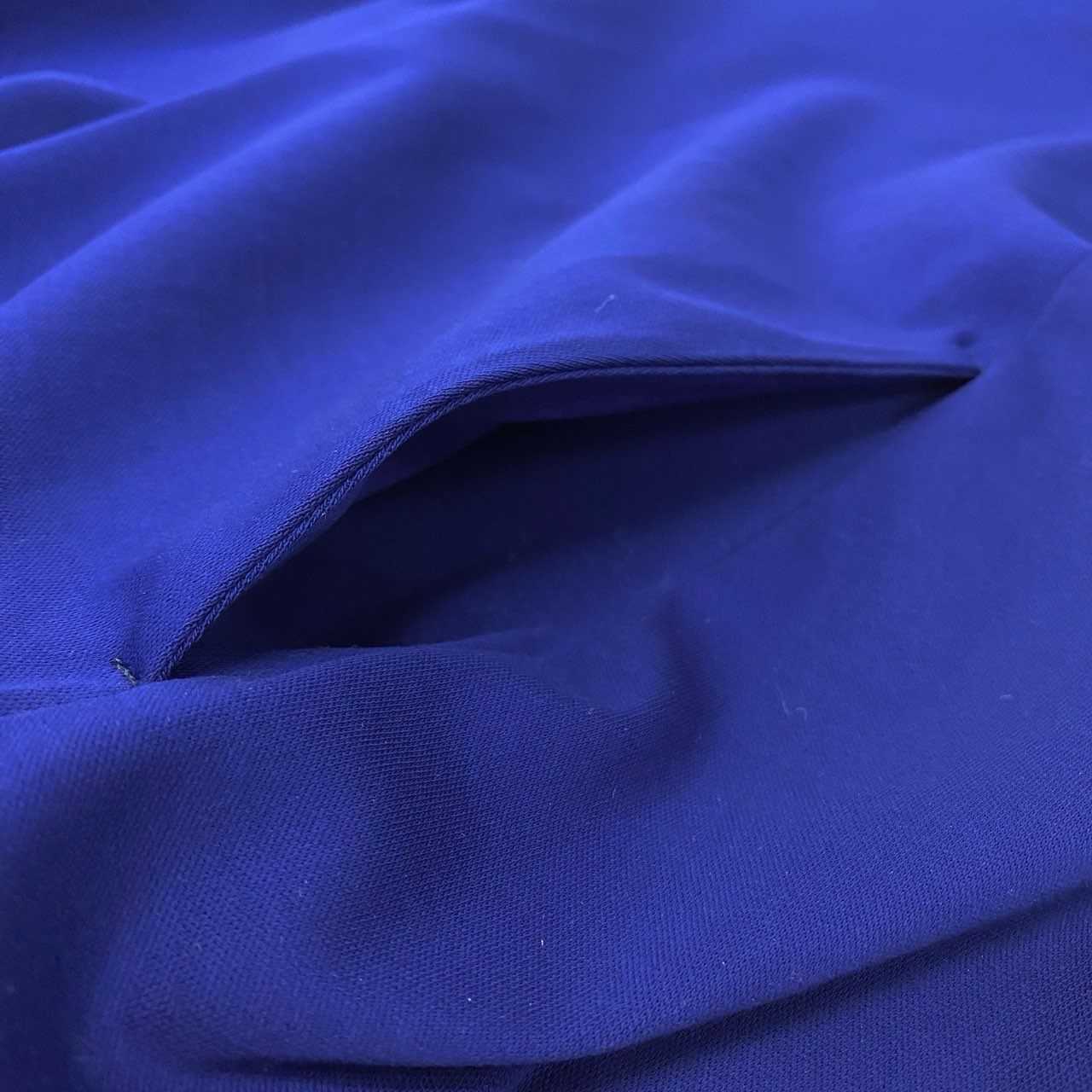 44k28 TOKUKO 1er VOL トクコプルミエヴォル 半袖ワンピース バルーンワンピース 身幅ゆったり○ フロント刺繍 ストレッチ レディース 9 ブルーu02t