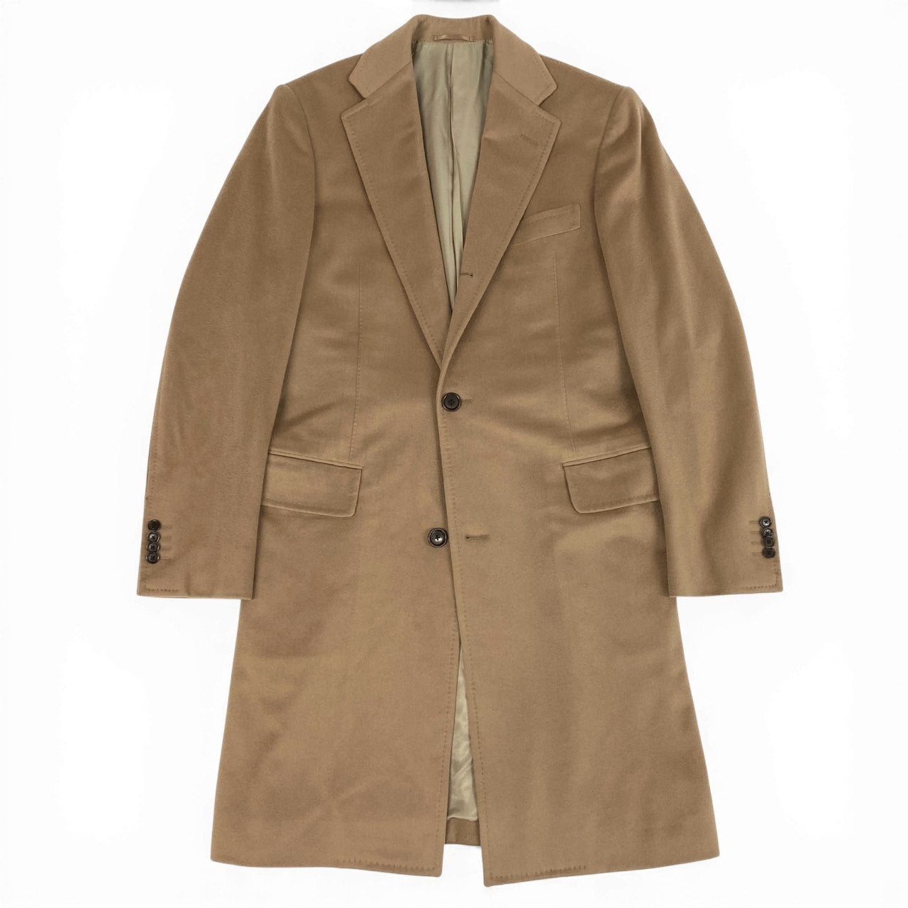 30a9 TOMORROWLAND トゥモローランド Loro Piana ロロピアーナ生地 カシミヤブレンド チェスターコート サイズ46 ベージュ CASHMERE ビジネスt18r