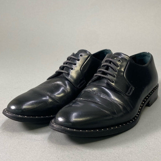 2i18 SAINT LAURENT PARIS サンローランパリ イタリア製 ディラン 20 ドレスシューズ レースアップ 革靴 36 ブラック レザー レディースk02i