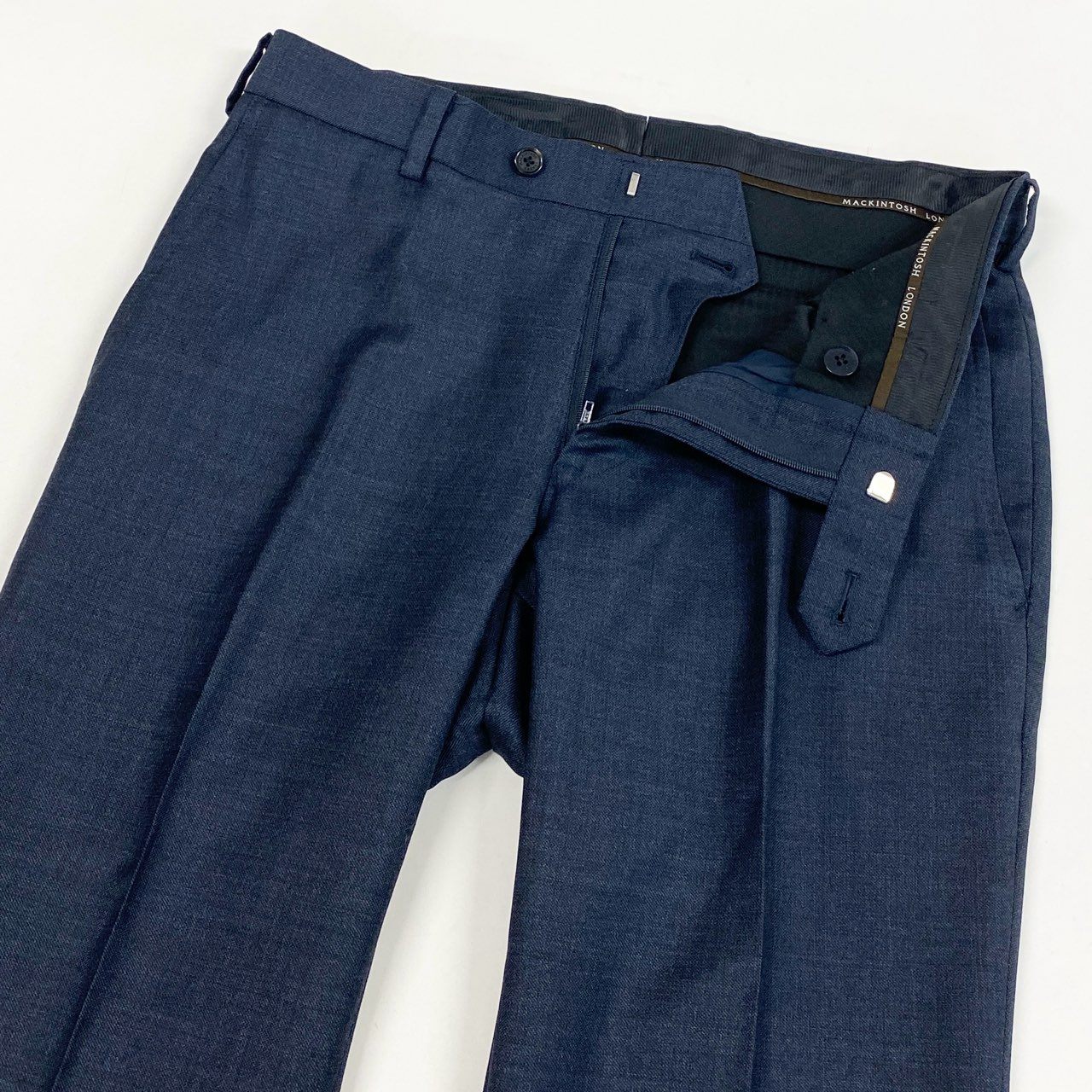 6L17 MACKINTOSH LONDON マッキントッシュ スーツセットアップ テーラードジャケット スラックス 日本製 36Rサイズ ネイビー メンズu02t