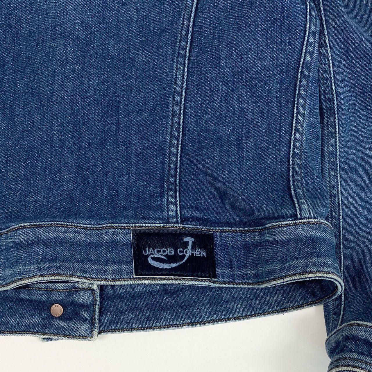 39L15 JACOB COHEN ヤコブコーエン ヴィンテージウォッシュ ストレッチデニムジャケット アウター Sサイズ相当 インディゴ レディースo07t