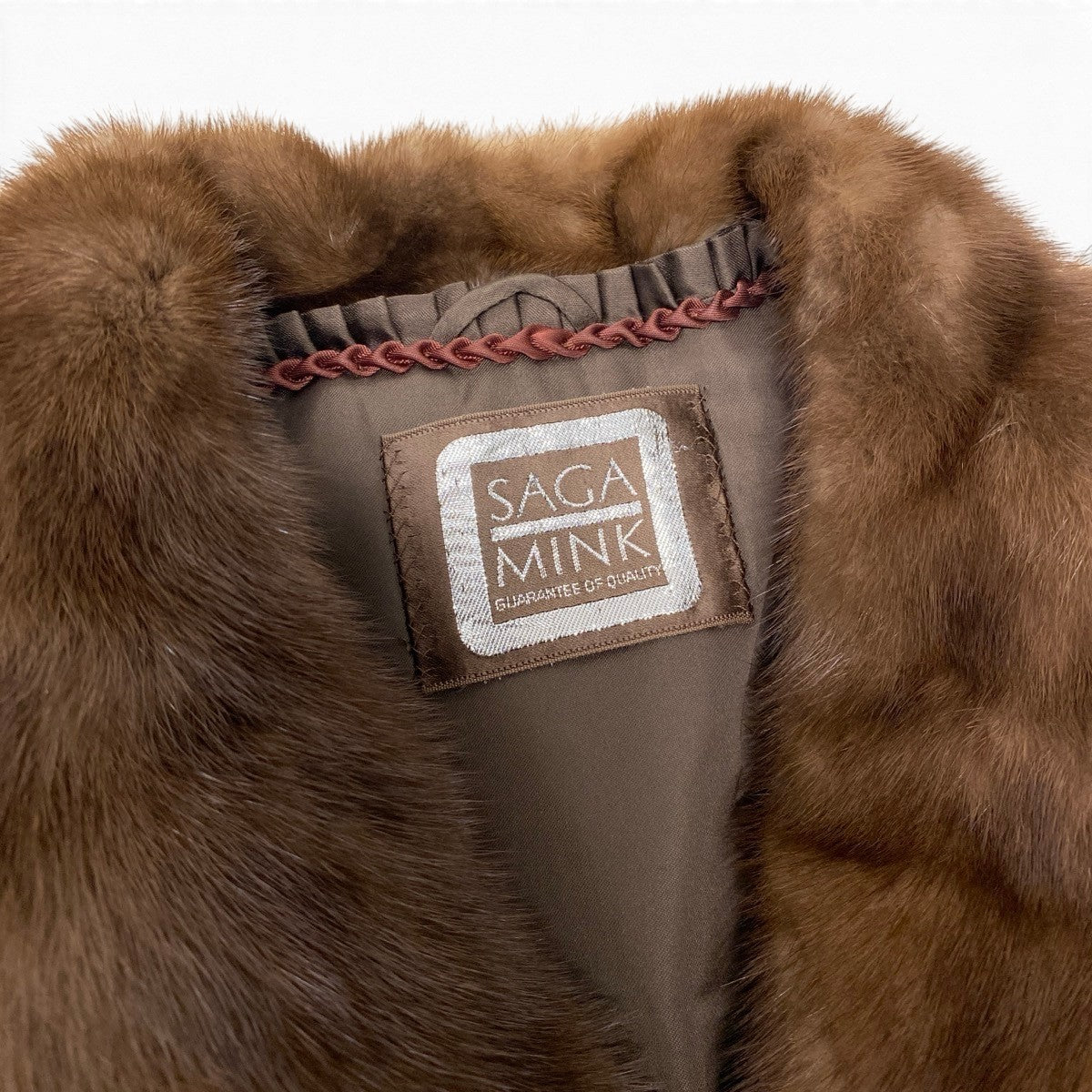 73i19 SAGA MINK サガミンク デミバフミンク ファーコート サイズ11 茶系 本毛皮 Mink Fur Coat リアルファーt18r