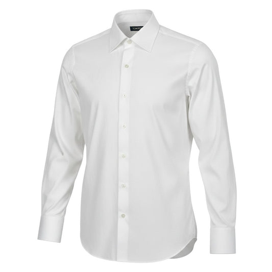 9f5② TOM FORD トムフォード 長袖シャツ コットンシャツ サイズ 39-15 1/2 無地 ホワイト コットン100％ メンズ 紳士服u02t