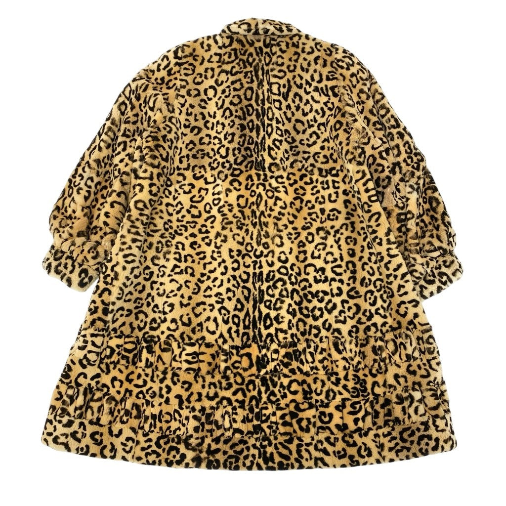 16l27 GRES グレ シェアードファー レオパード柄 ロングコート サイズF 本毛皮 LEOPARD FUR COAT ヒョウ柄t18r