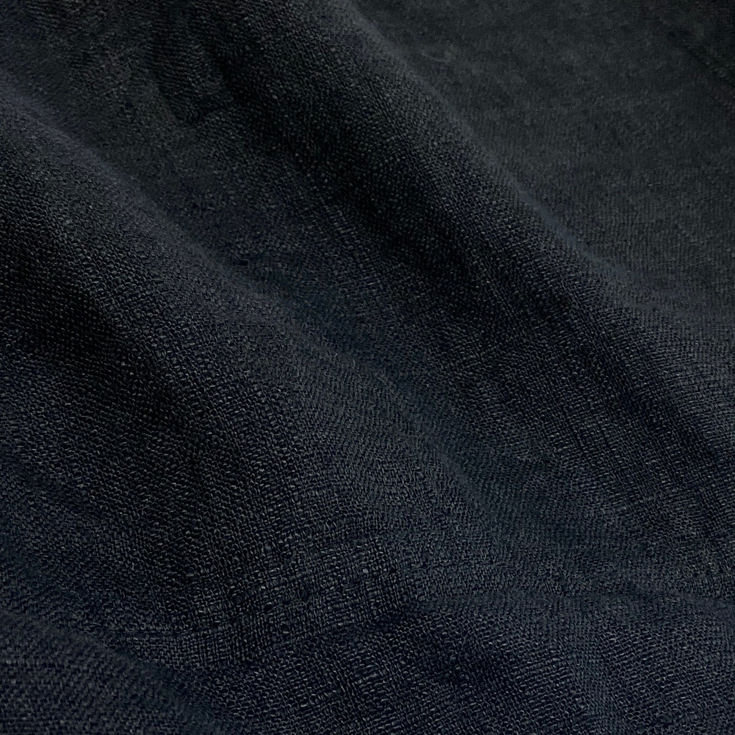 29k6【美品】CARUSO カルーソー コットンリネンワークブルゾン ジャケット アウター VMD504 42Rサイズ ブラック メンズu02t