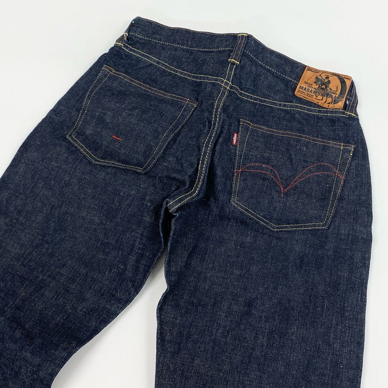 3a27 《美品》 SAMURAI JEANS サムライジーンズ ×Real Moon 15周年記念モデル MASAMUNE JEANS ノンウォッシュ デニムパンツ ボトムス ジーンズ RMSJ151 W32L36 インディゴブルー コットン