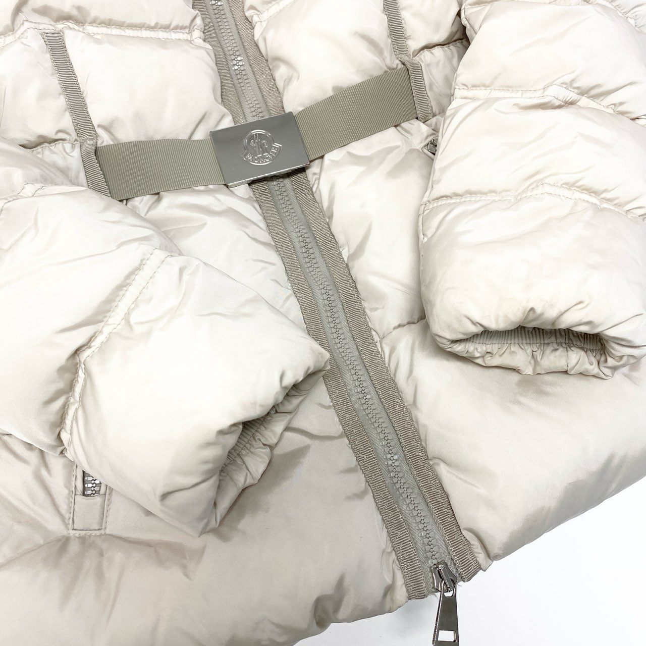 9a27 MONCLER モンクレール ALOUETTE アルエット ダウンジャケット サイズ00 ホワイト 鑑定済 D20934638505 ベルト付t18r