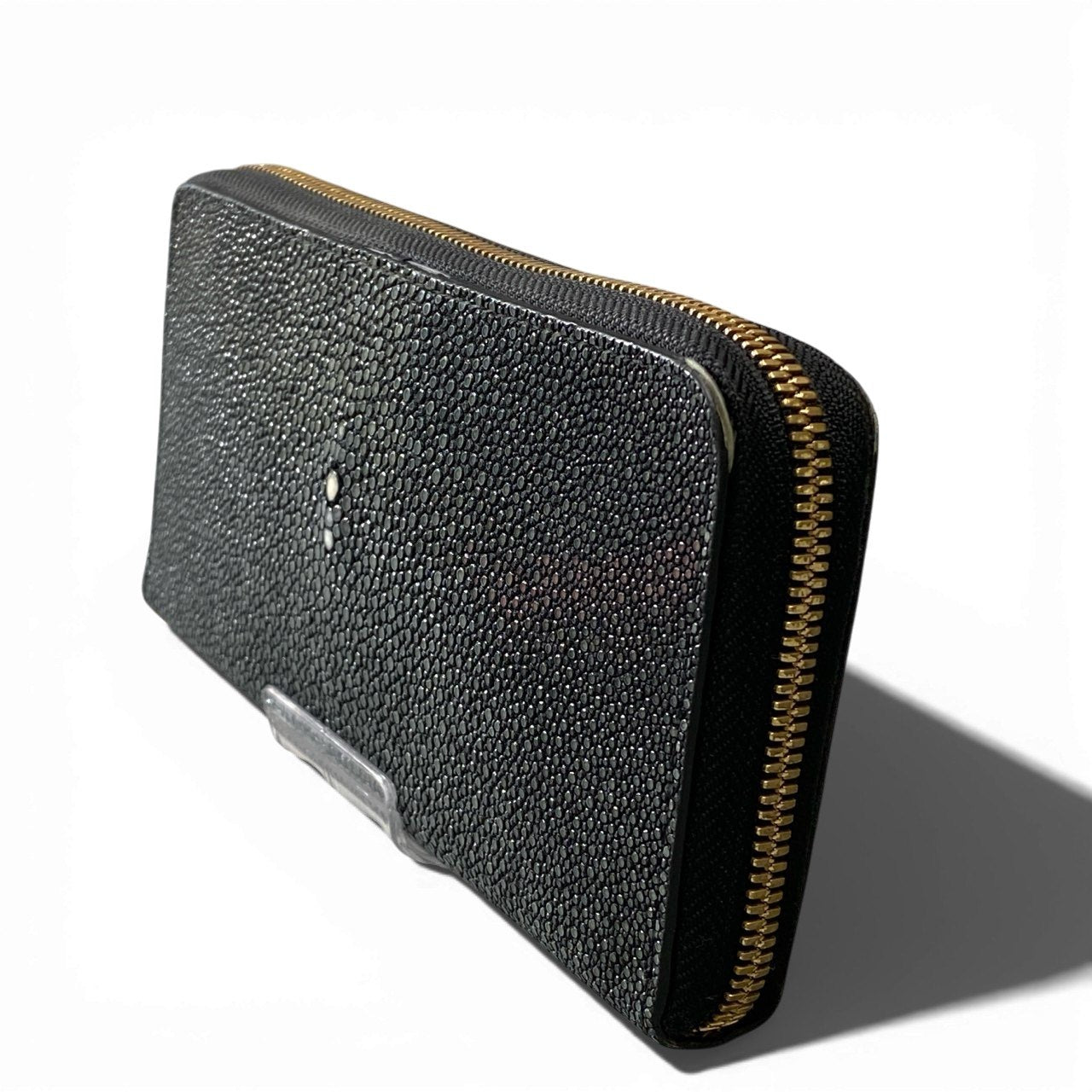 a5 CIMABUE チマブエ ガルーシャ スティングレイ ラウンド 長財布 ブラック グレー エイ革 スターマーク 海の宝石 ウォレットt18r