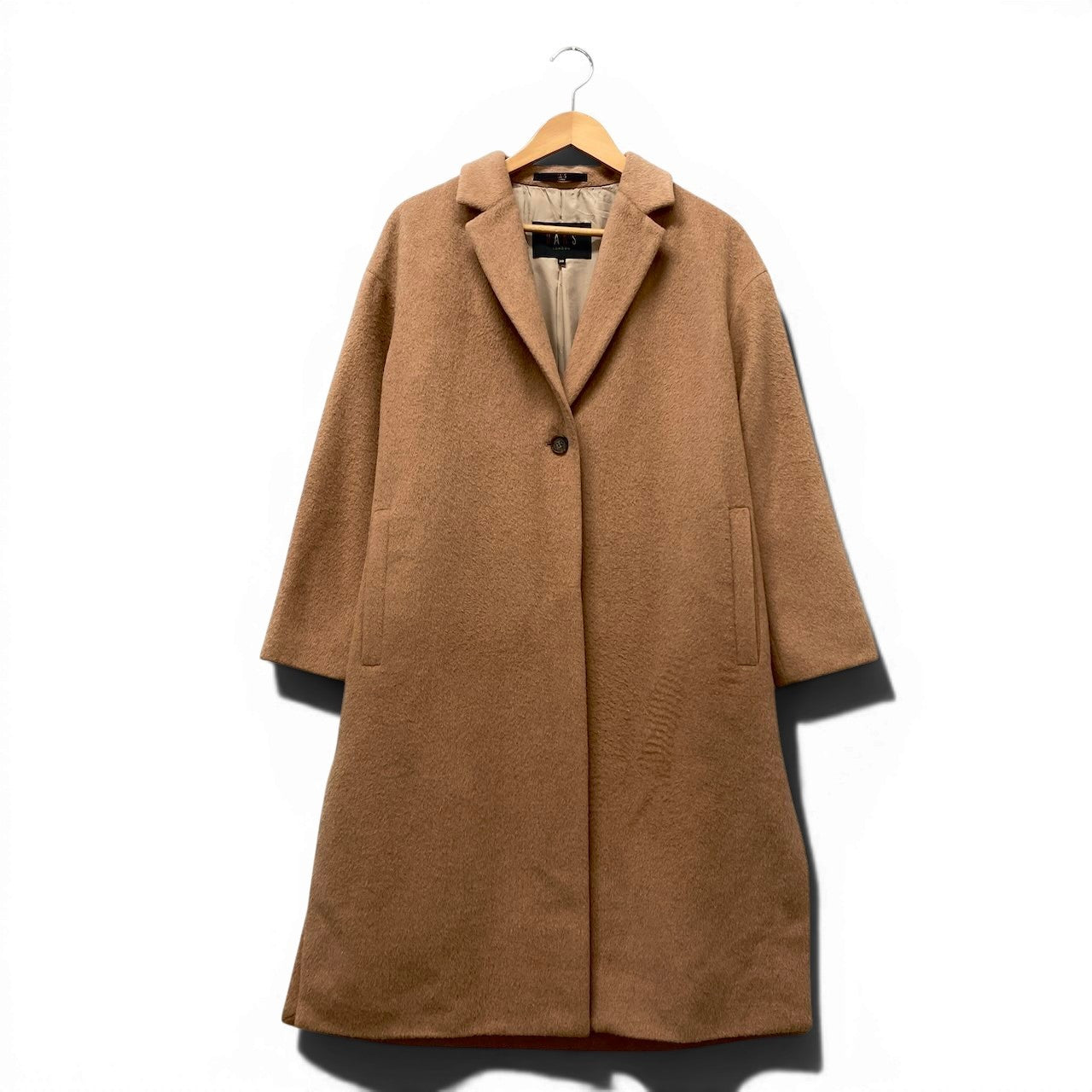 82f16 DAKS LONDON ダックスロンドン チェスターコート ロングコート アンゴラウール サイズ38 ベージュ  レディース 女性用u02t