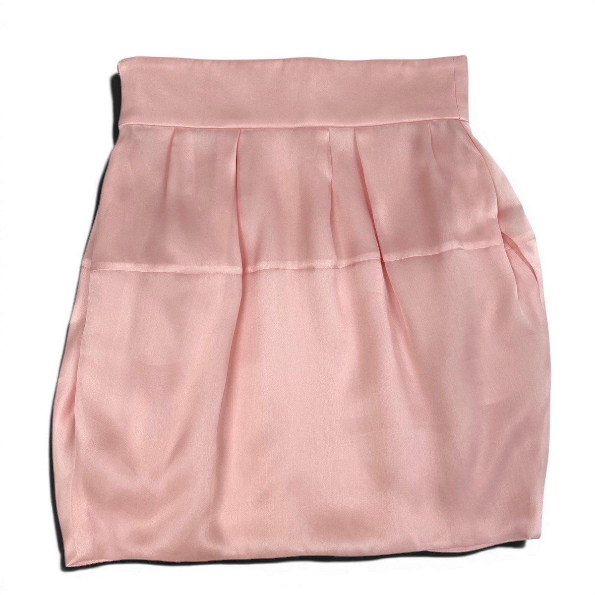 Eg10 【美品】 Christian Dior クリスチャンディオール バルーンスカート ミディ丈 サイズ40 フランス製 ピンク シルク100％ レディースk02i