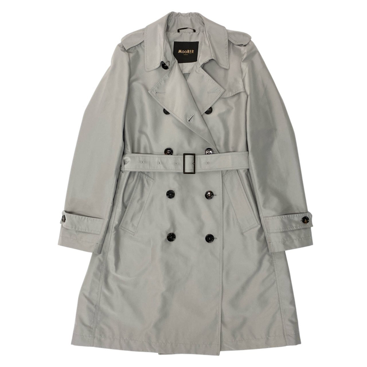 13c5 MOORER ムーレー トレンチコート スプリングコート サイズ42 グレー レディース 女性用 コートk02i