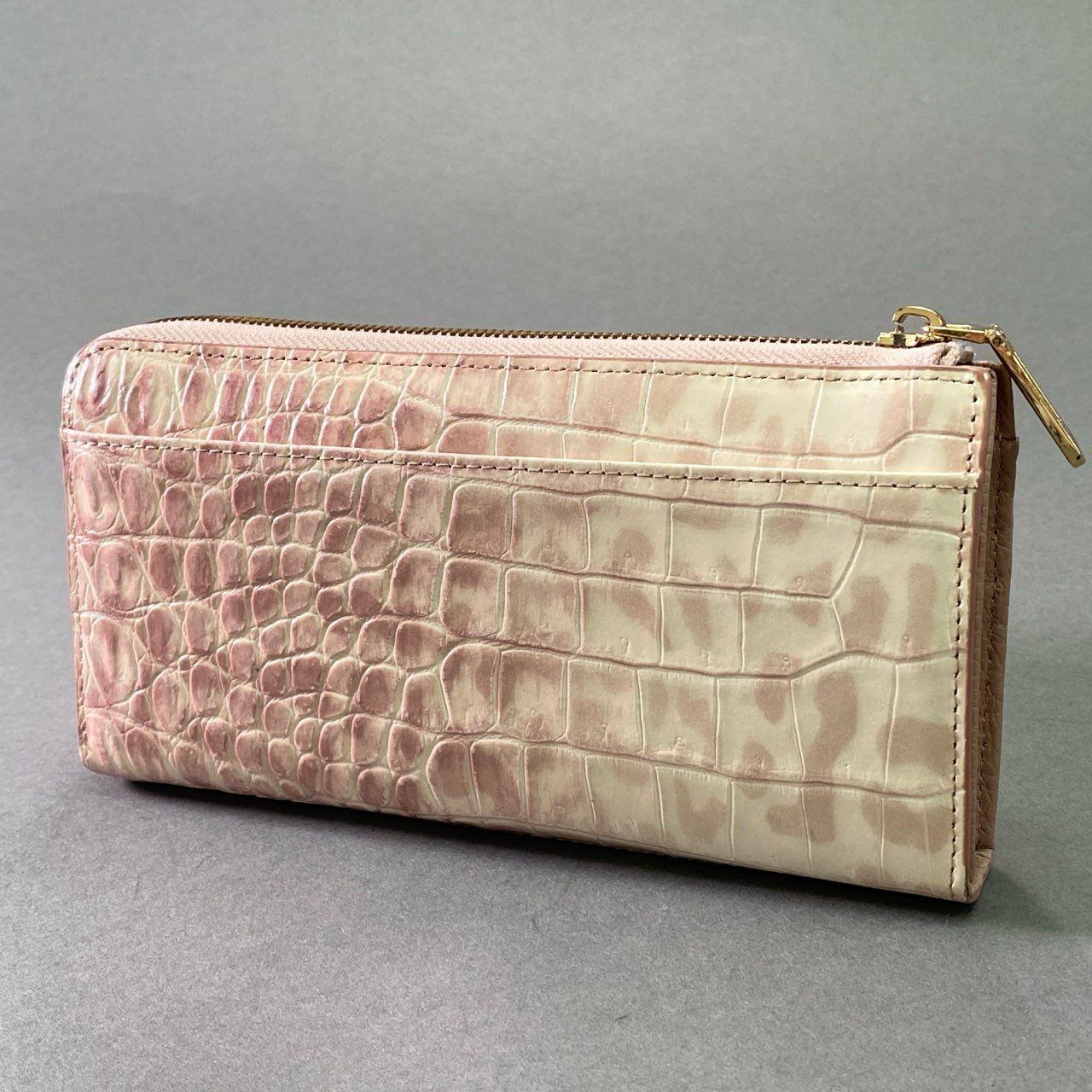 f10 LEATHER JEWELS Crystal レザージュエルズ クリスタル クロコダイル型押しレザー 長財布 ローザ UNICASTA LEATHER レディース ロングウォレット
