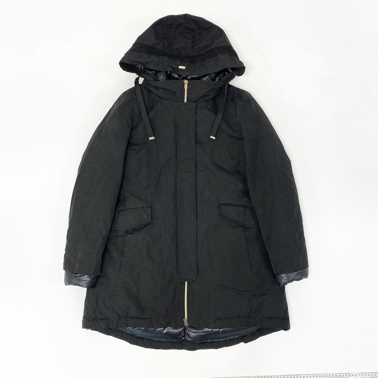 26L5 HERNO ヘルノ フード付き 3WAY ダウンコート サイズ44 ダークネイビー レイヤード風 女性服t18r