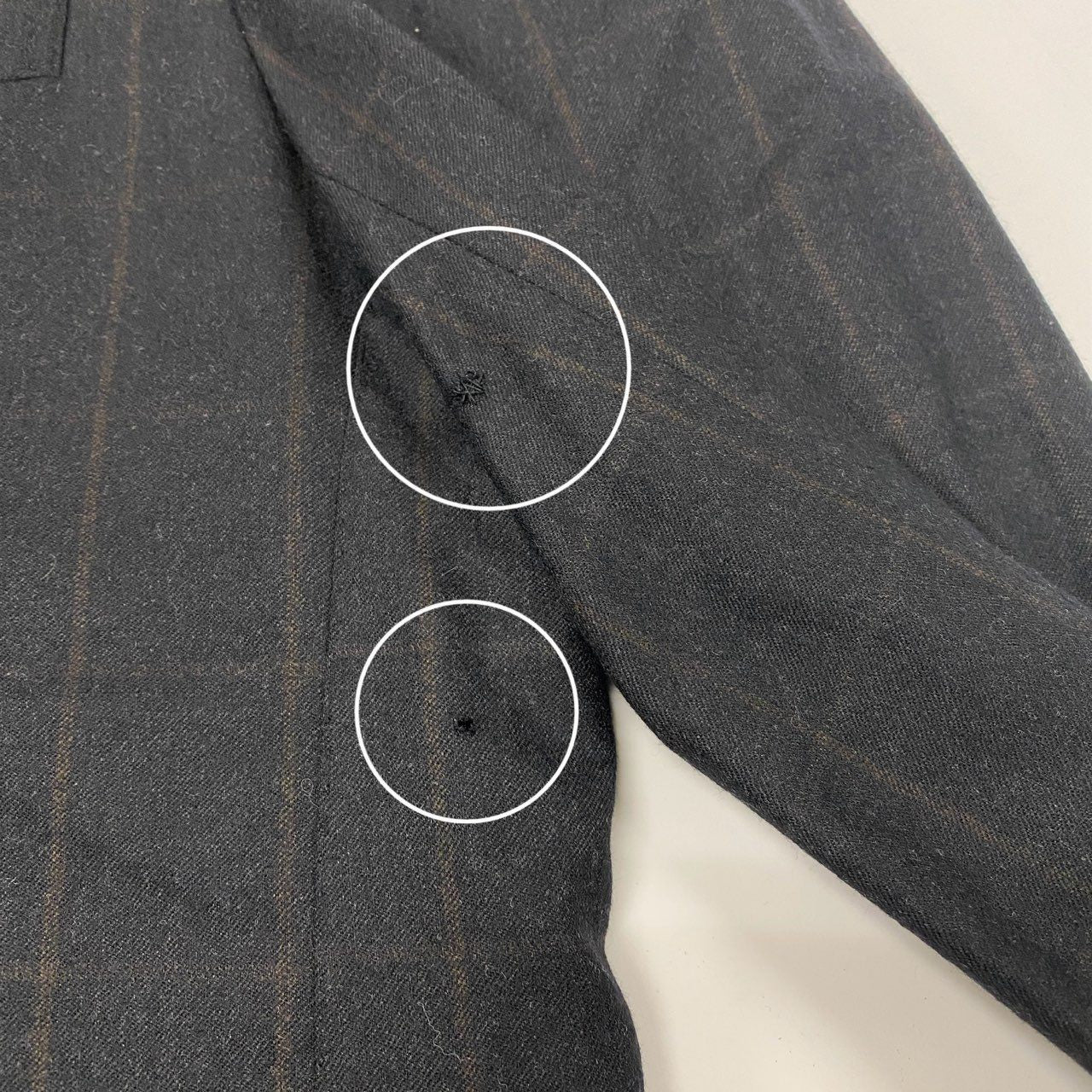 9L19 LUIGI BORRELLI ルイジボレッリ イタリア製 チェック柄 セットアップ スーツ フォーマル◎ 44 ブラック ダークブラウン ウール メンズo07t