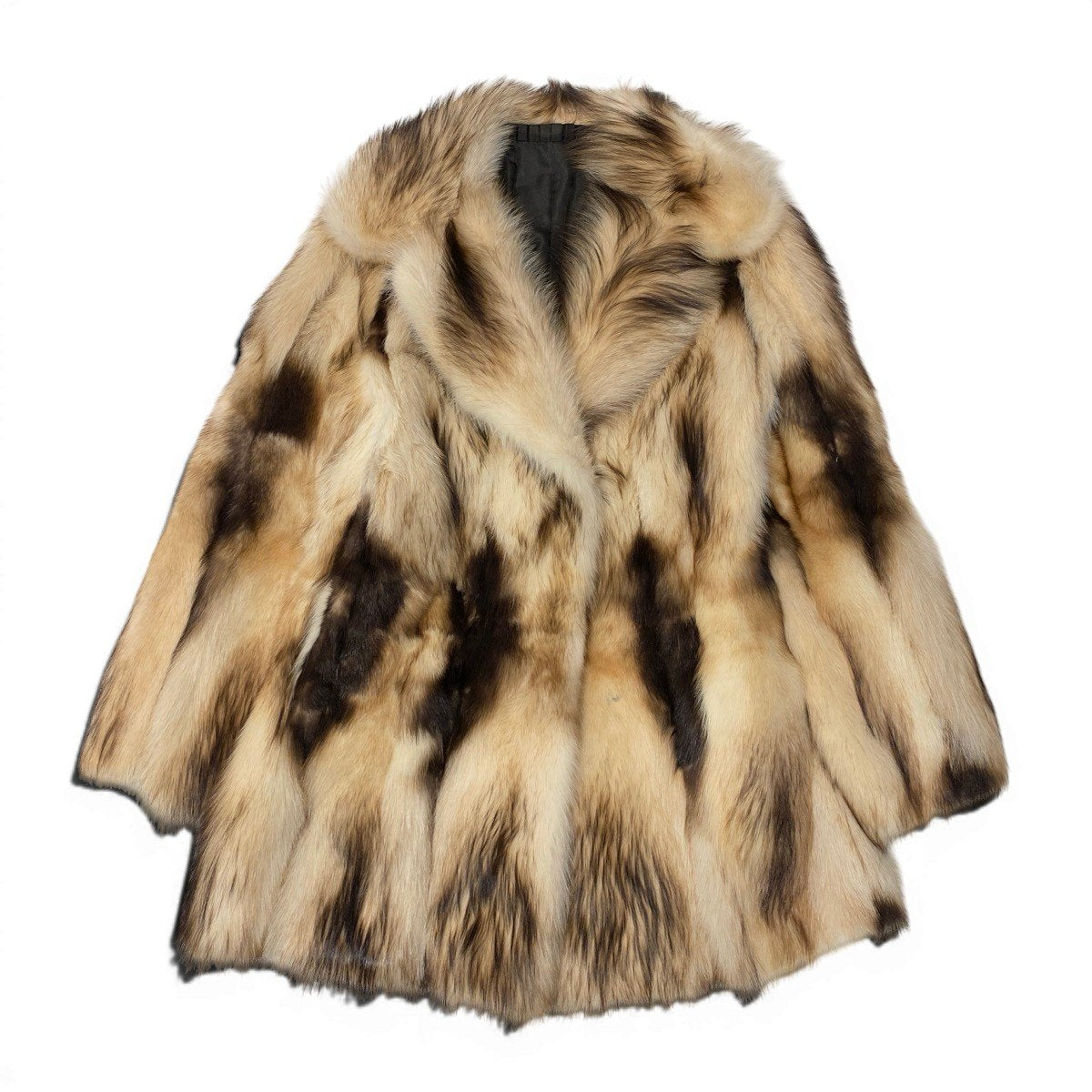 56g14 フィッチファー 毛皮コート セミロングコート リアルファー ポケット有 11 ベージュ系 フィッチ Fur Coatu02t