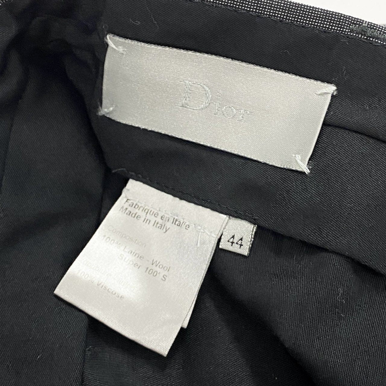 14c2 Dior HOMME ディオールオム 2008年 スリムパンツ スラックス サイズ44 グレー メンズ ボトム タイトシルエットk02i