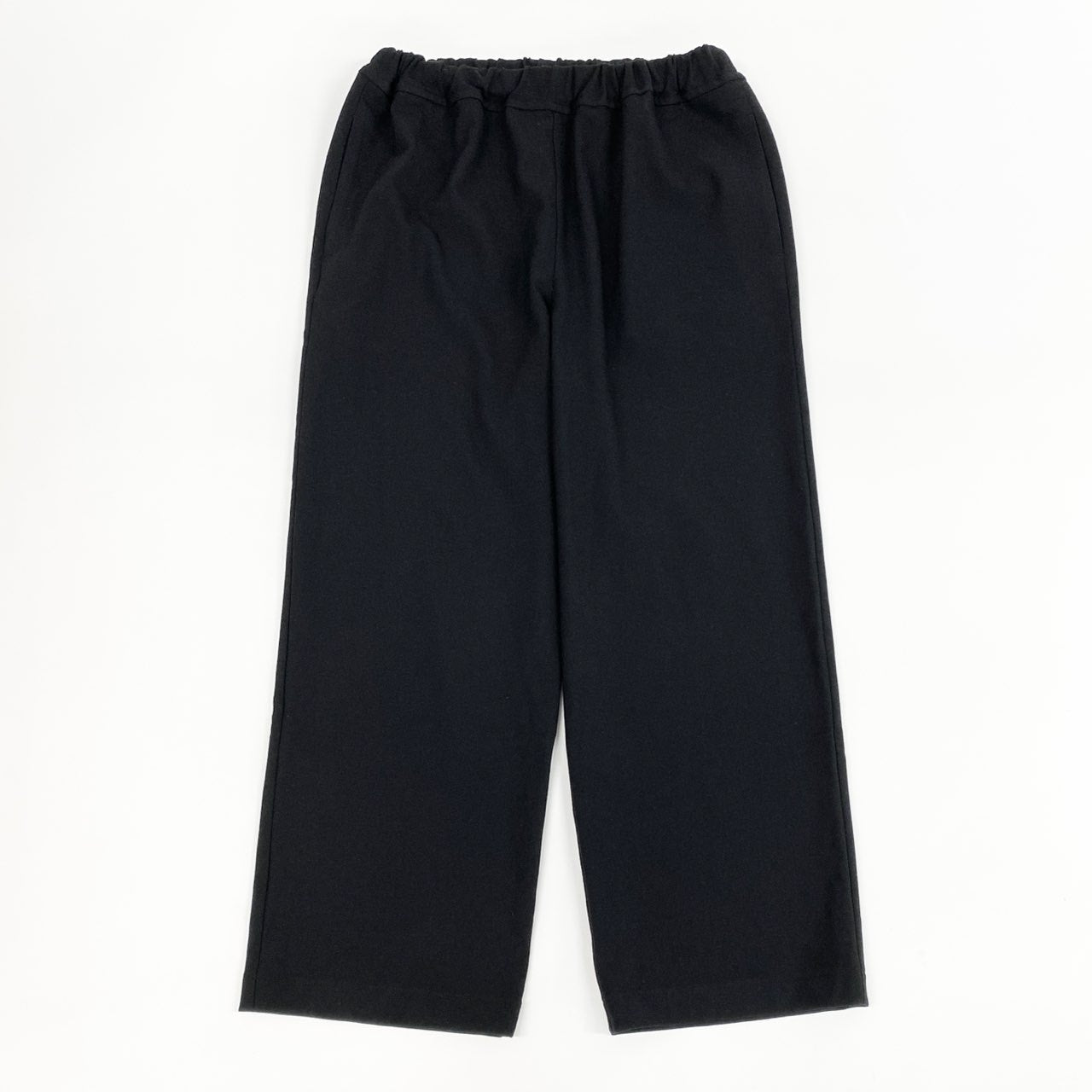 60j27《極美品》Y's for Living ワイズフォーリビング ワイドスラックス パンツ ボトム 裏起毛 日本製 ブラック メンズu02t