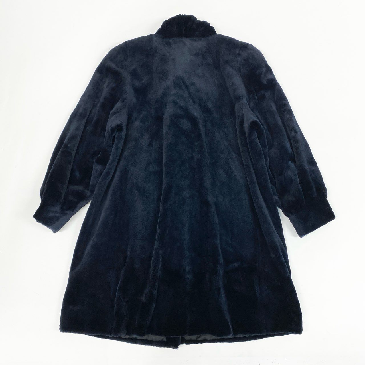 70b16 SAGA MINK サガミンク 染め シェアードミンクファー ロングコート サイズF ダークネイビー 最高級本毛皮 Mink Fur Coatt18r